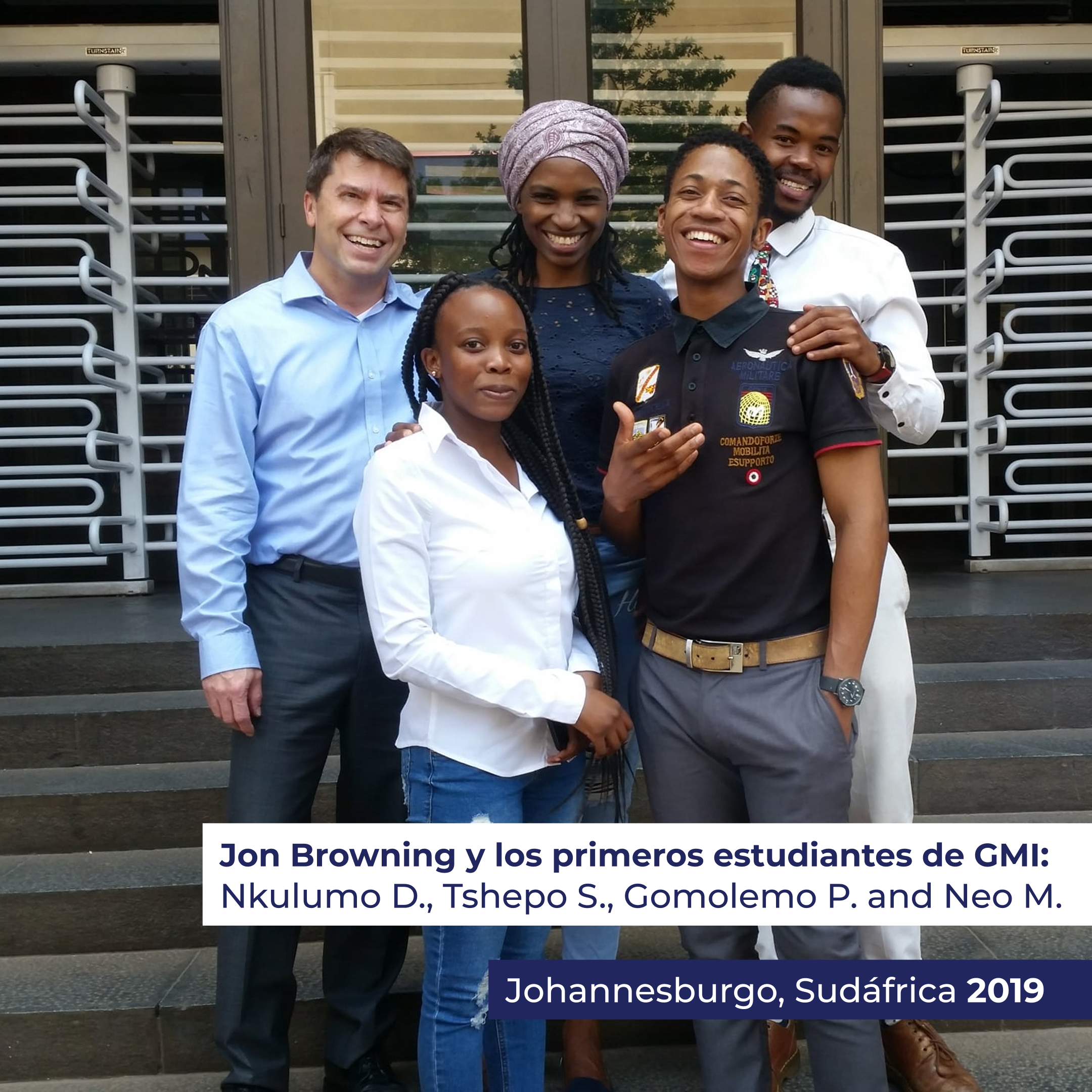 Jon First Students_ES Jon with GMI first students